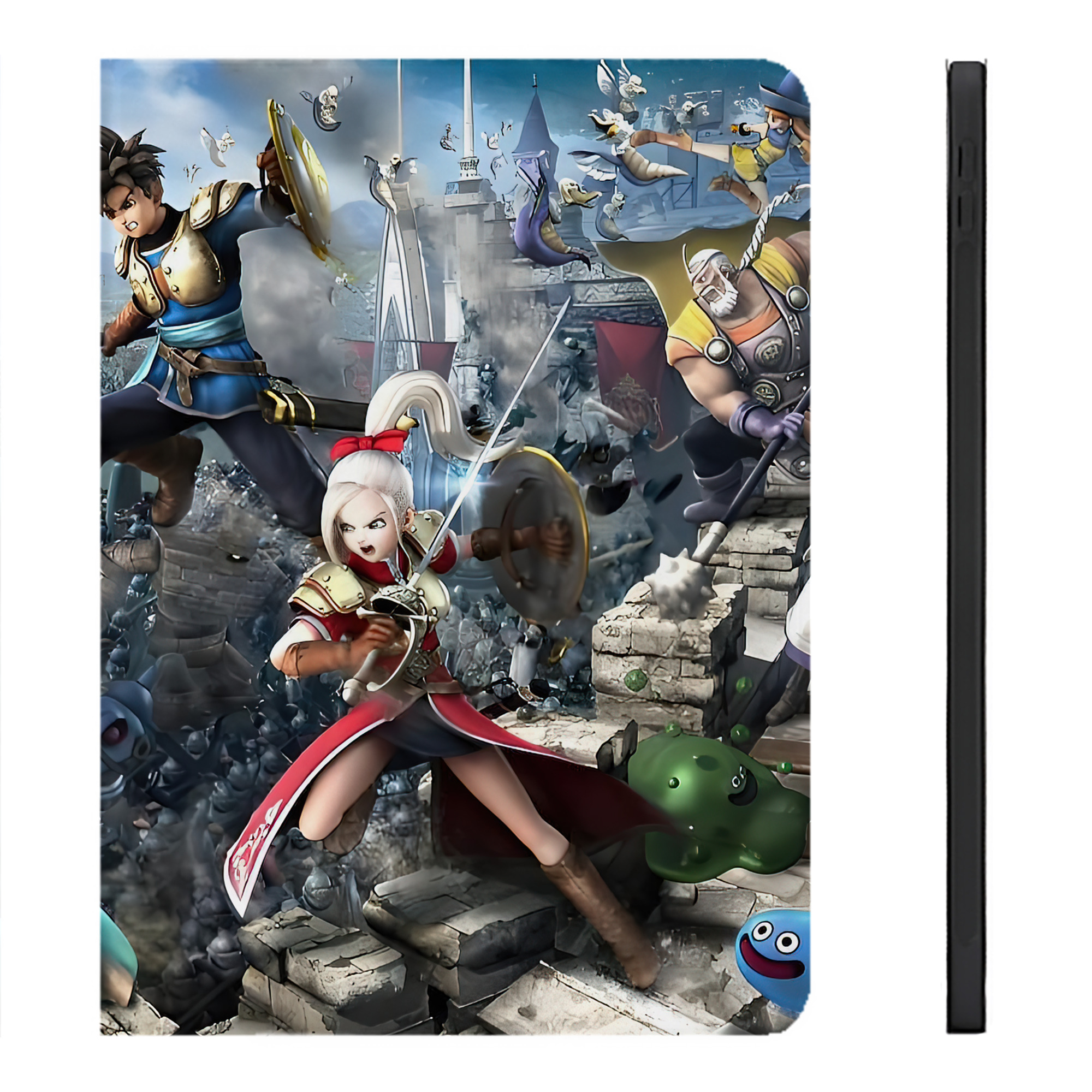 （画像用） ドラゴンクエスト Doragon Kuesuto Dragon Quest IPadケース ペンホルダー付き ブックスタイルデザイン
